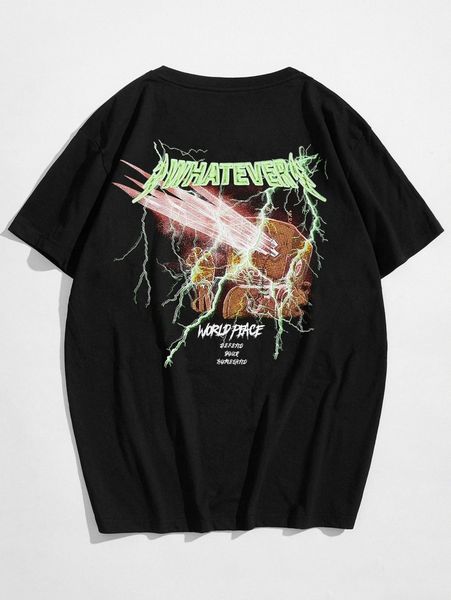 

men letter graphic tee o6ro#, White;black