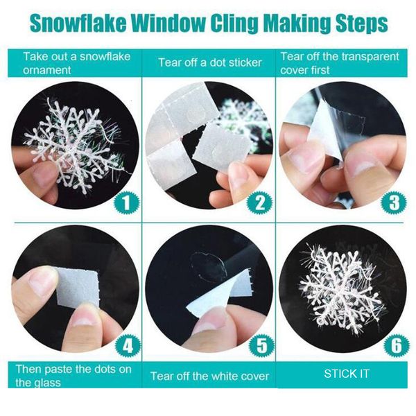 

christmas white snowflake tree decorations hanging for home weddding party 6pcs trees window sticker7zyw
