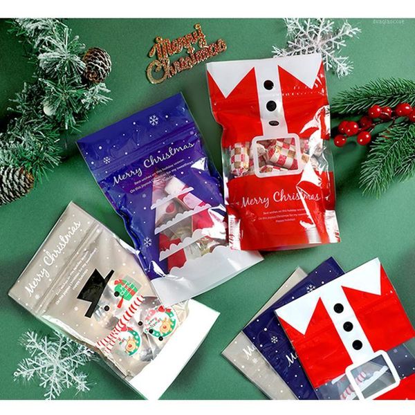 

gift wrap 100pcs/lot- resealable zip-lock stand up type christmas packaging bag1