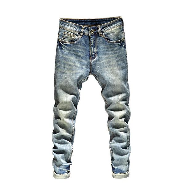 

men's jeans 2021 men blue stretch spring and autumn slim fit denim pants casual male long trousers jeans,303