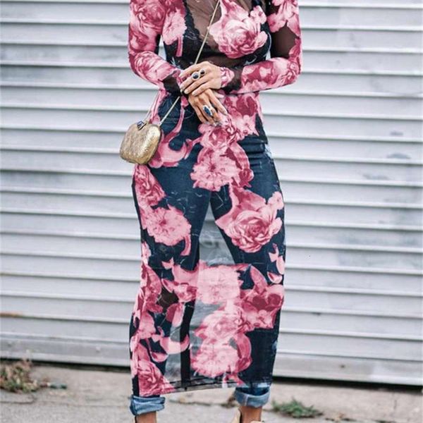 

dress wind perspective mesh digital print yy0002, Black;gray