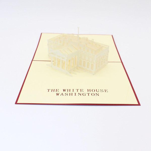 

3d лазерная вырезать ручной работы белый дом вашингтон бумаги пригласительные открытки открытки бизнес дети творческий подарок сувенир sqcgf