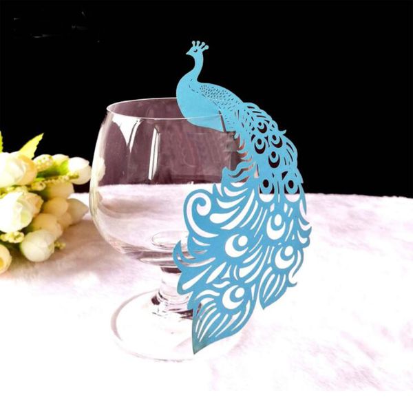 

wedding decorations 1000 pcs peacock laser cut wine glass card name place escort cup cards wedding baby shower birthday party christmas