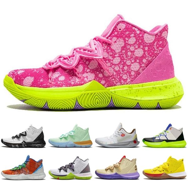 

kyrie irving\rspongebob 5 5s jumpman men basketball shoes friends cny patrick mens trainers sports sneakers size 7-12