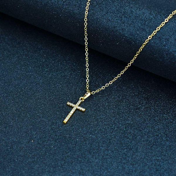 

chadestinty медная цепь ожерелье золото серебряный цвет циркония кристалл крест кресточки ожерелья для женщин христос иисус ювелирные издели, Black;white