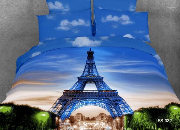 

bedding sets discount 100% cotton 4pcs 3d famous eiffel tower / dolphin red roses duvet cover set luxury black bedclothes1