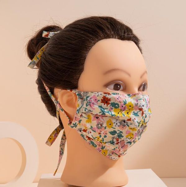 

factory fashion bandage face cover protect ear anti dust mouth muffle washable reusable cotton masks party decoration de pxobk