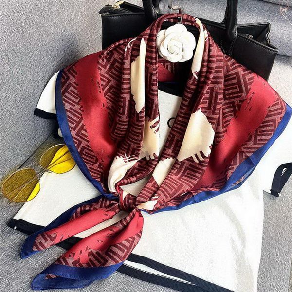 

heart print small square scarf fashion women summer silk scarf soft ladies square handkerchief party gift, Blue;gray