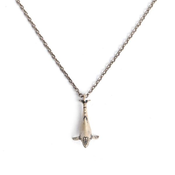 

chains s925 sterling silver whale pendant retro necklaces fashion anti allerg punk serie for men or women
