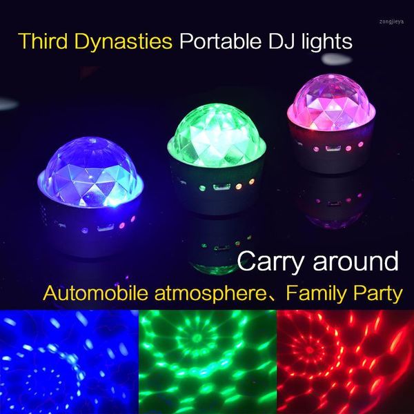 

interior&external lights car dj lamp music sound control flashing led interior projection rhythm rotation colorful atmosphere light d331