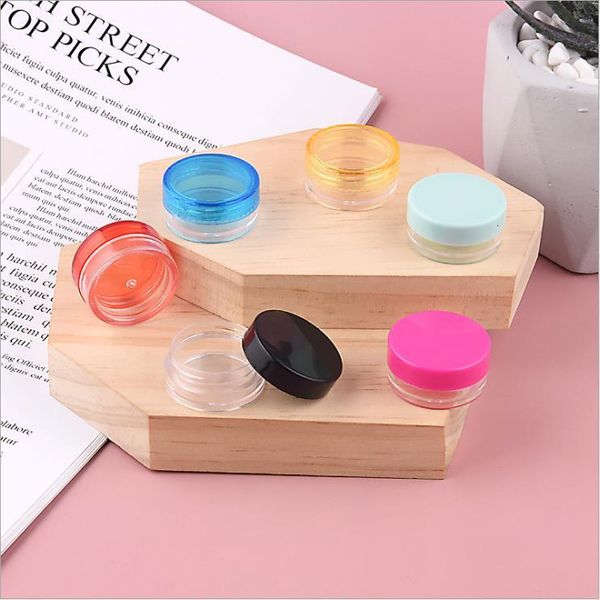 

round wax container food grade plastic jar 3g/5g skin care eye cream small sample bottle cosmetic packaging box