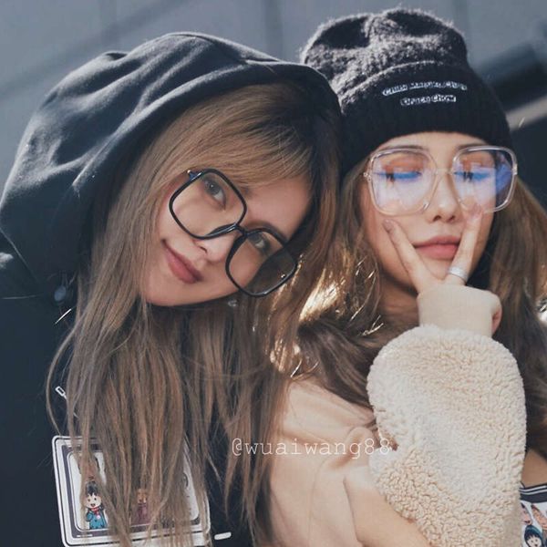 

new box large frame glasses for preventing and dust, Black