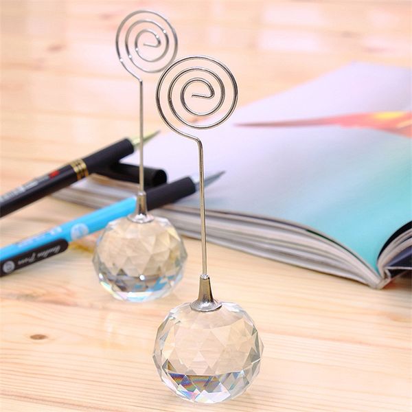 

note clip marry romantic crystal ball business card holder wedding celebration articles seat cards clips factory direct selling 4 8jh p1