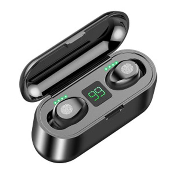 

stereo wireless earphones 5.0 2000amh earbuds mini headset led stereo headphones touch control with charging case