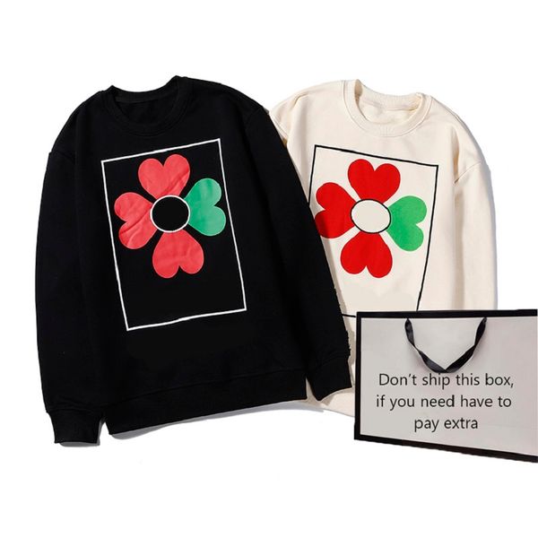 

мужчины женщины модные толщины повседневная чисто цвет письмо цветочный узор печатные топы мужская уличная одежда пуловер толстируты женская