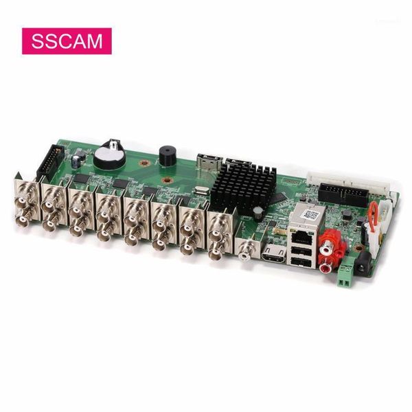 

16 channel 1080n ahd cctv camera dvr system main board home security digital video recorder pcb for 1080p ahd tvi cvi ip cameras1, Black;white