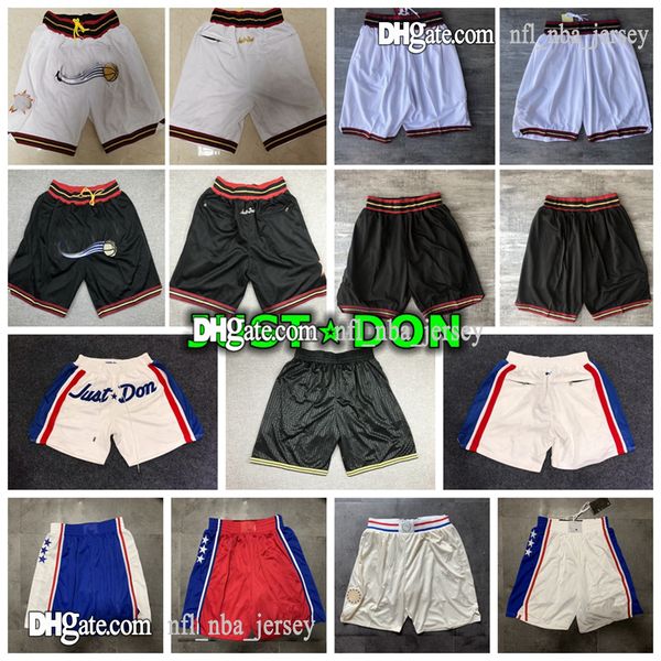 

vintage mens 3 allen iverson black white just don pocket shorts stitched retro classic mesh mitchell ness shorts 2020 basketball shorts