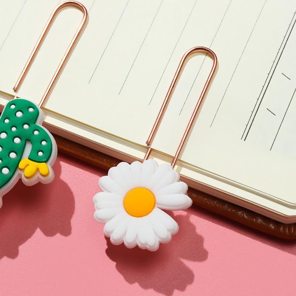 

2 шт. животные цветочные бумаги зажимы закладки детские симпатичные книга марка бумажные клипы стол организатор канцтовары подарок офисная ш