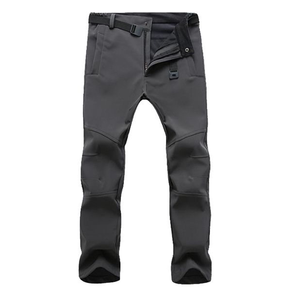 

stretch waterproof casual pants men winter warm fleece shark skin long trousers sweatpants men's tactical army work pants s-3xl q1217, Black