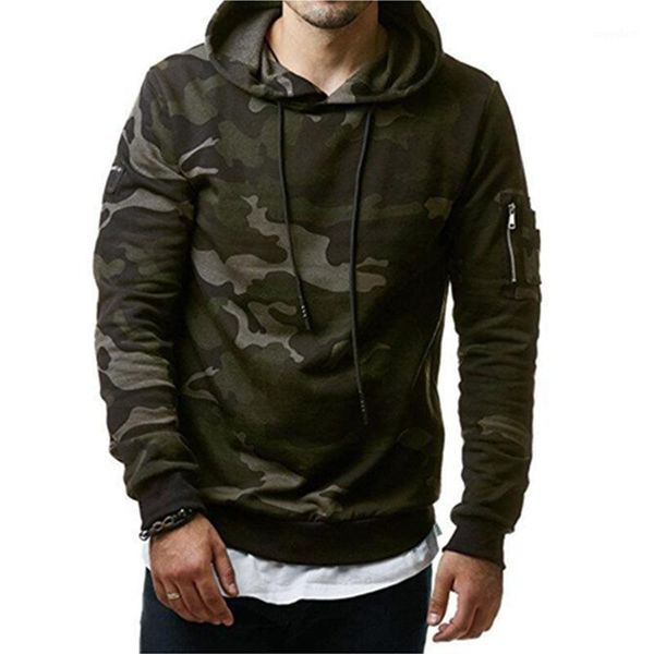 

e-baihui 2020 new mens camouflage sweatshirts hooded sweatshirts male clothing fashion hoody for men printed hooie w0131, Black