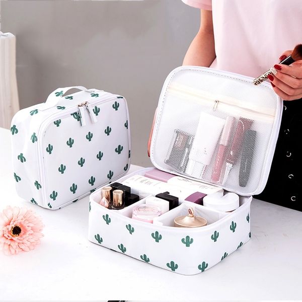 

yesello vanity necessaire trip women travel toiletry wash bra underwear makeup makeup case cosmetic bag organizer accessories y200714, Blue;pink