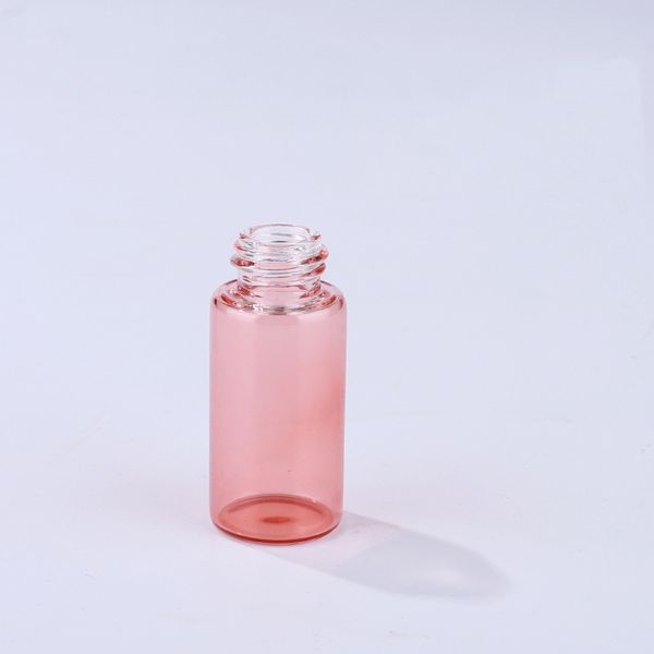 Mini gocce in bottiglia di vetro 1 ml-5 ml profumo vuoto olio essenziale e contenitori di imballaggio liquido con tappo rosso rosa in vendita