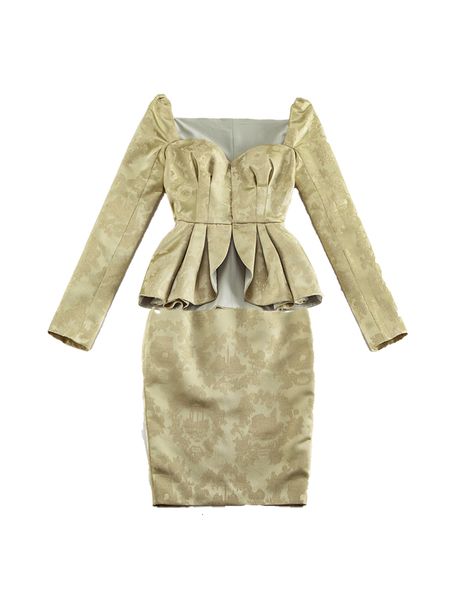 

2021 le palais original autumn new vintage court upper vest + waist wrap knee length skirt 2 female ensemble dk7r, Black;gray