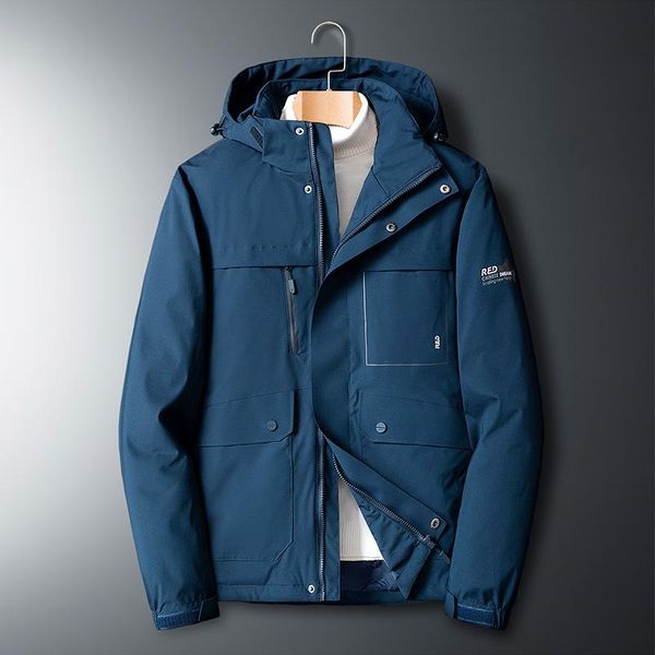 

thicken hooded down jacket men fashion warm parkas coats 2020 mens winter casual windbreaker 80% white duck down feather jackets, Black