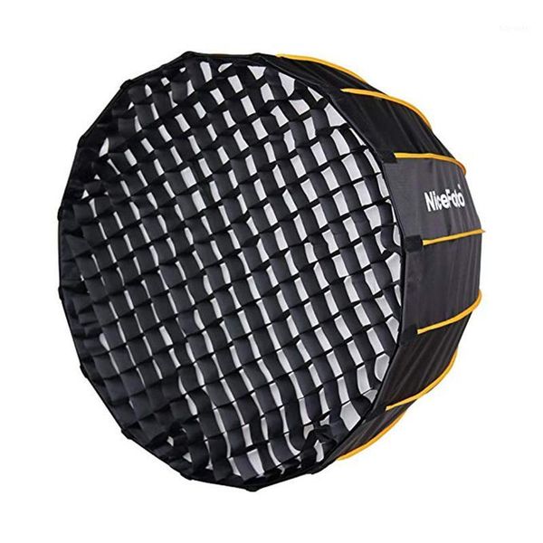 

nicefoto 35.4 inches/ 90cm parabolic softbox with grid and bowen mount for studio flash led light pgraphy1