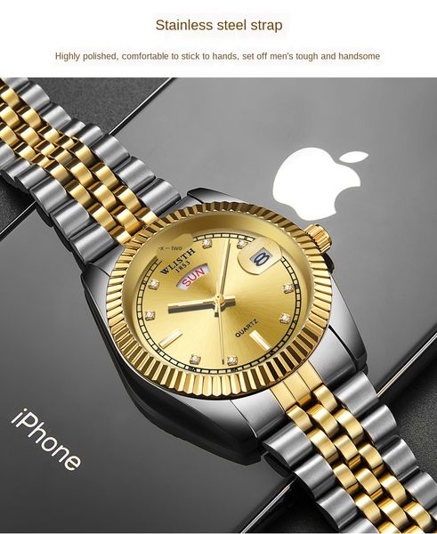 Gold Wlisth Watch não Relógios Reais Homens À Prova D 'Água Tungstênio Aço Impermeável Mergulho Profissional Pulso WristWatch Best Selling Products