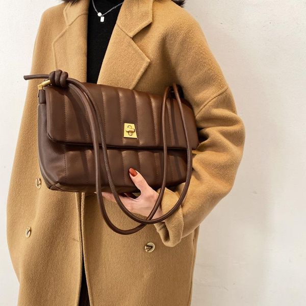 

fashion women's bag large capacity women's single shoulder bag sewing stripe foreign style tote handbag
