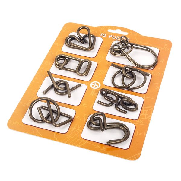 

metal montessori puzzle wire iq mind brain teaser puzzles children interactive game reliever educational toys kids gift