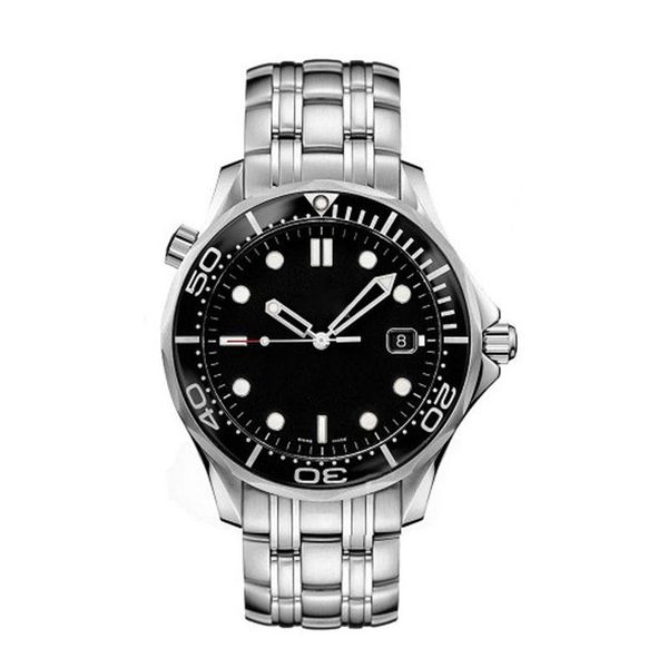 

fashion mens watch black ceramic bezel 41mm black dial stainless steel strap automatic movement luminous waterproof, Slivery;brown