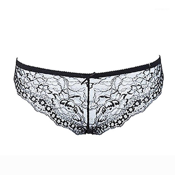 

women's panties women's lace flower underwear seamless cotton breathable black briefs1, Black;pink