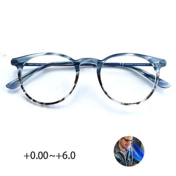 

sunglasses blue light blocking reading glasses for women round acetate havana 0~+6.00, White;black