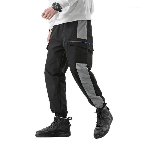 

2019 men elastic waist design harem pant mens harajuku street punk hip hop casual trousers joggers male black cargo pants 5xl1
