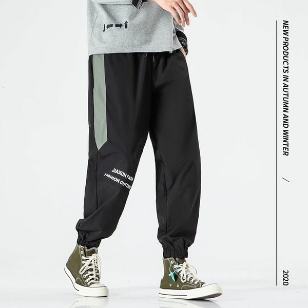 

2021 new -5xl 95% cotton manly hip hop black sweat pants streetwear spring fall 0hj9