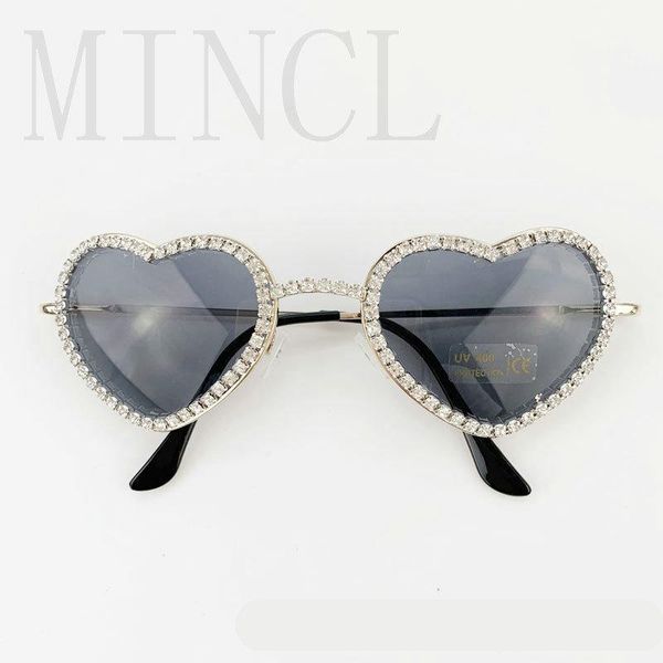 

2020 vintage round diamond heart shape sunglasses women punk red black clear lens rhinestone eyeglasses uv400 nx, White;black
