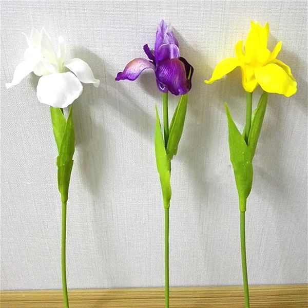 

10pcs artificial flowers pu iris home decoration wedding bouquet fake flowers