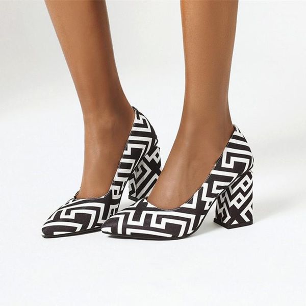 

ladies shoes women's ladiesthick with high heel pointed shoes single business dress style for ladies heels 8.5cm1, Black