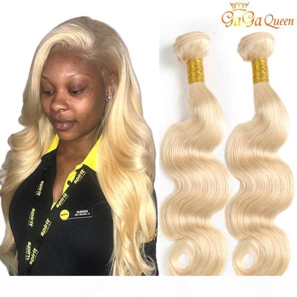 

gaga queen 613 blonde hair brazilian body wave 3 bundles unprocessed peruvian malaysian indian virgin human hair extensions new arrival, Black