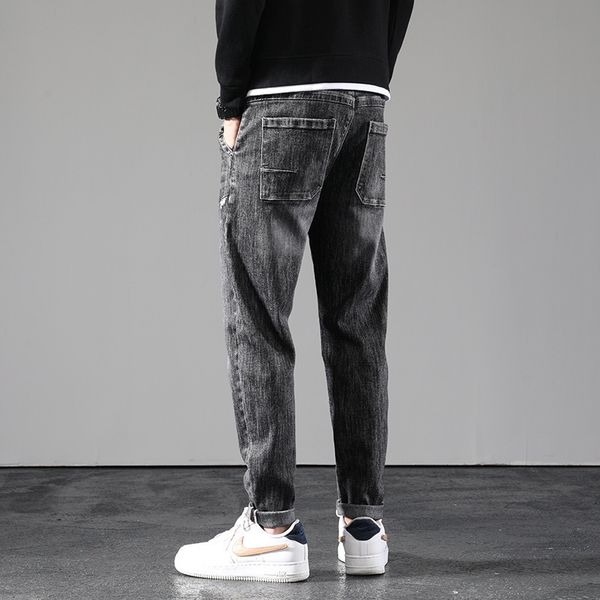 

autumn jeans trend versatile leggings new casual korean loose slim men's pants, Blue
