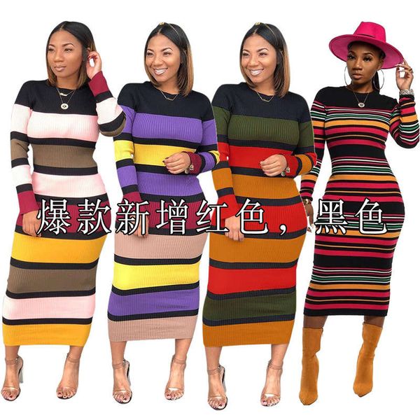 

y129 mandy women's striped casual dress, Black;gray