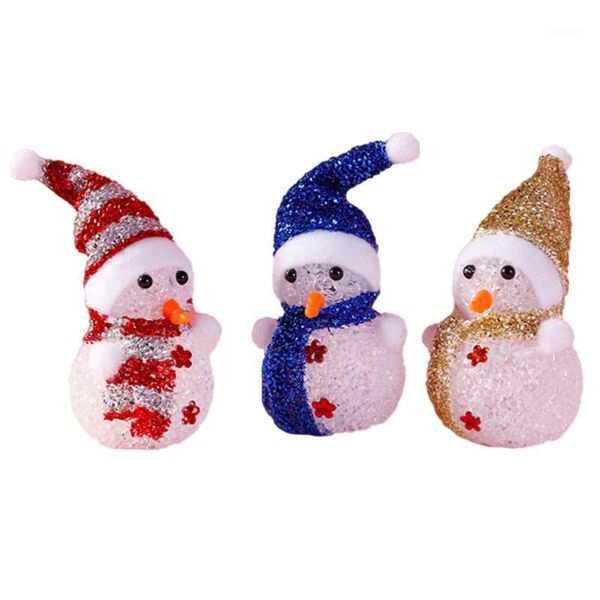 

3pcs christmas snowman night light festive gift deskadornment for party1