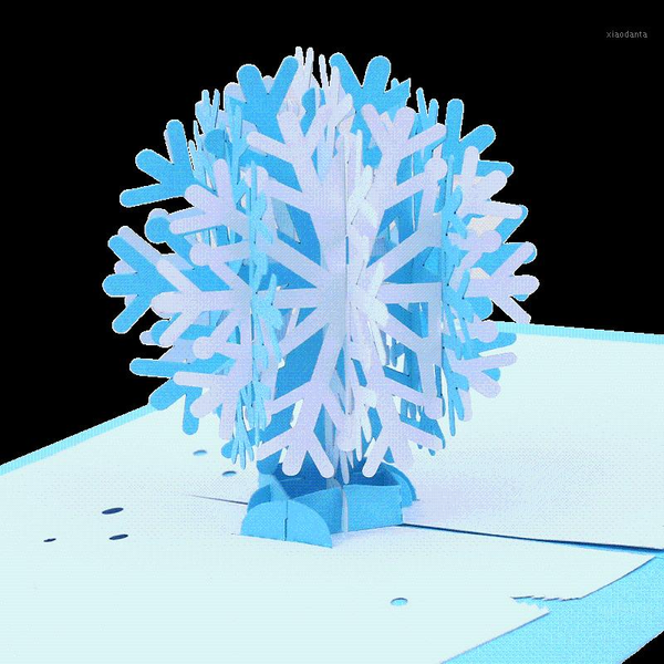 

2020 new arrival snowflake design 3d -up christmas card holiday cards holiday invitation envelope1