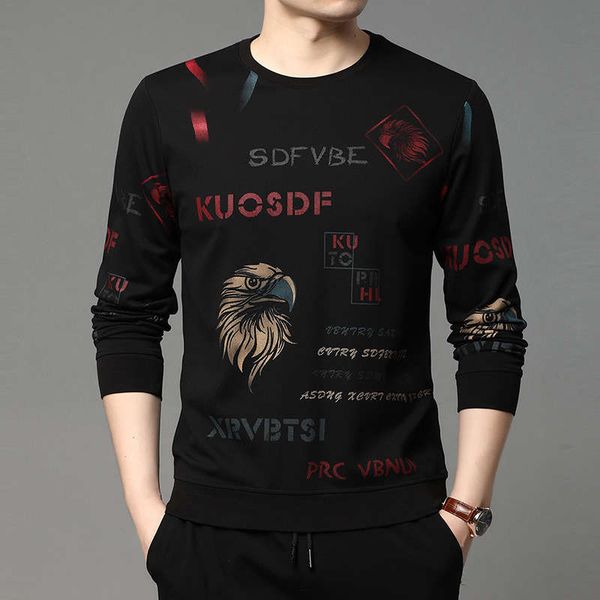 

a variety of autumn new men's long sleeve sportswear mid youth slim elastic sweater casual t-shirt, Gray