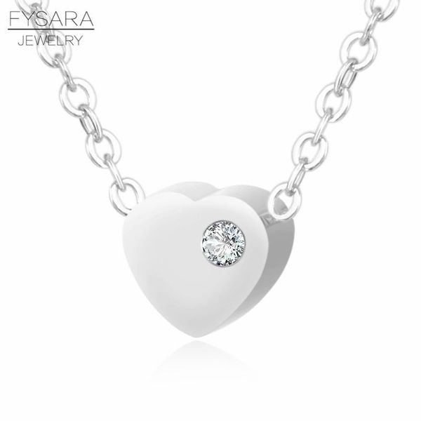 

fysara luxury tiny 5mm сердце ожерелья кулины кристаллы любовь ожерелье хокеры заявление ожерелье для женщин bijoux sqcssi, Silver