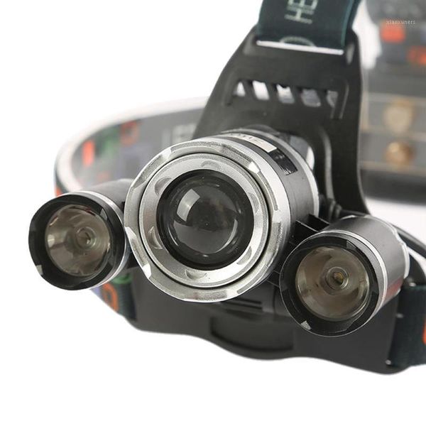 

headlamps 20000lm with 2x 18650 battery torch lamp headlight portable durable rechargeable 3 led outdoor camping bicycle bike t6+2xpe1
