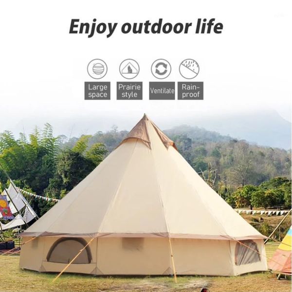 

tents and shelters large space mongolia yurt tent 3-10 person outdoor waterproof oxford family for self-driving camping wild survival picnic