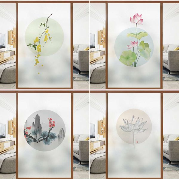 

household bathroom window frosted shading glass sticker chine toilet sliding door anti peep transparent opaque film